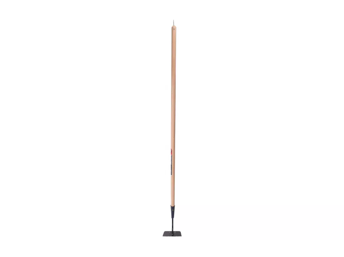 Binette lame dentelée et manche en bois 14 cm