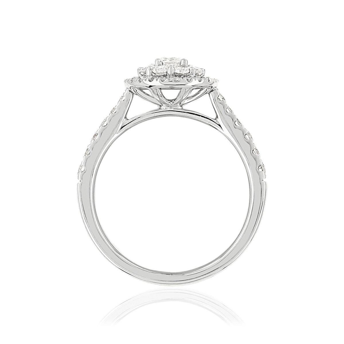 Bague MATY Or 750 blanc Diamants H/P1 blancs