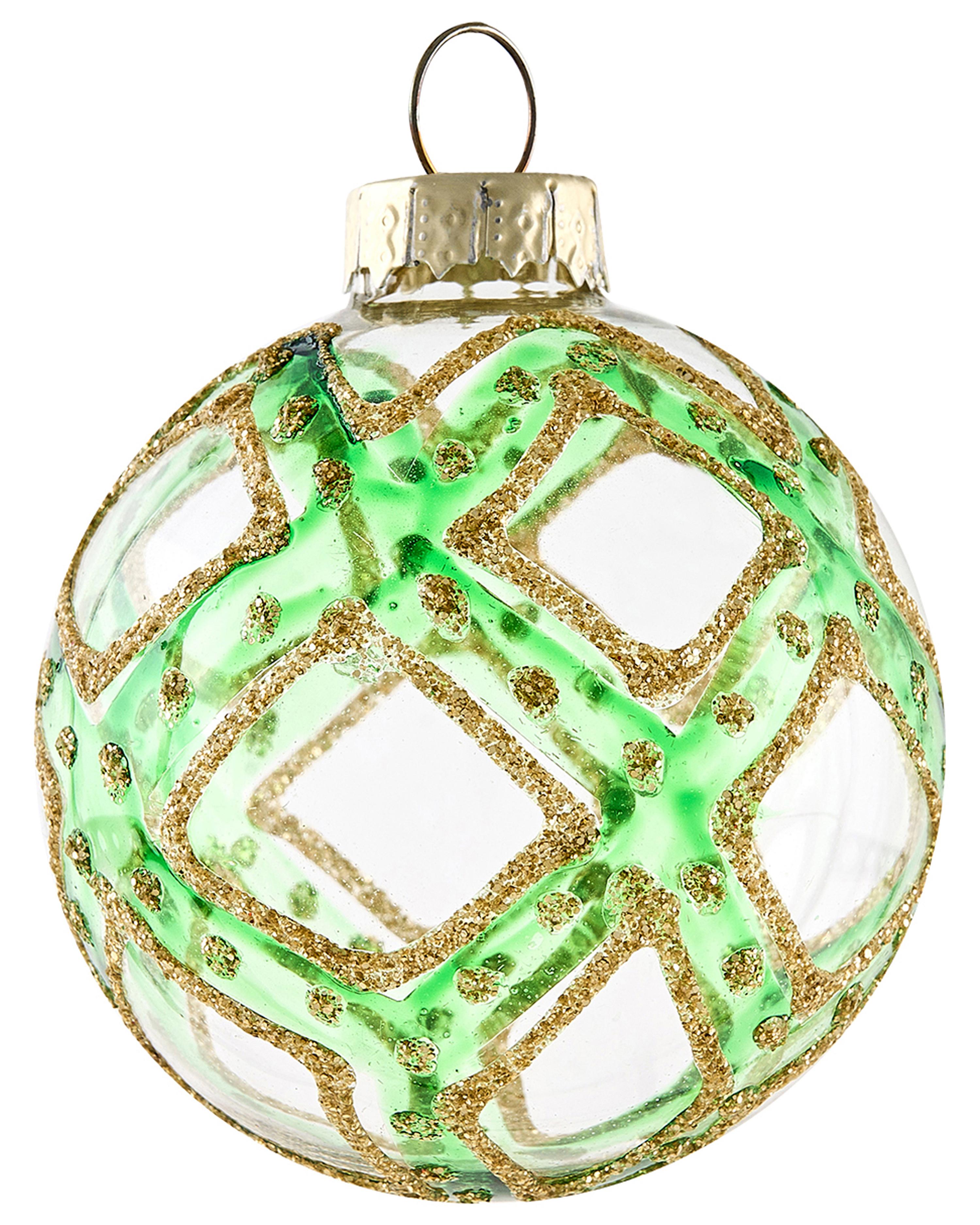 Set van 70 kerstballen TWINKLE Glas Rood/groen