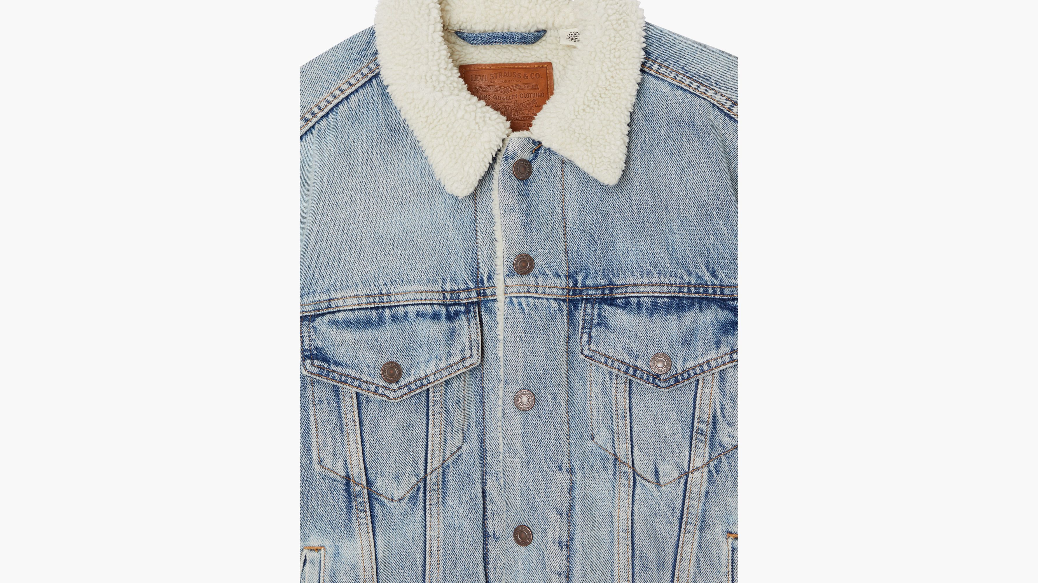 Veste Sherpa Trucker Ex-Boyfriend - Strangerways - Bleu