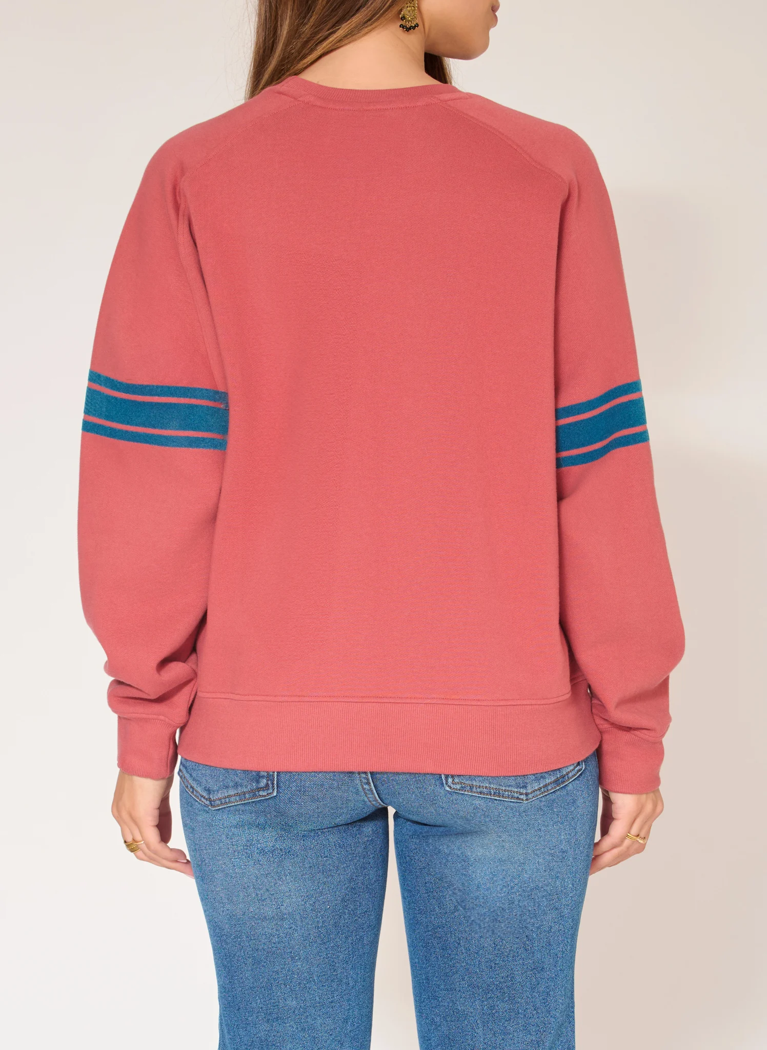 SALEM - Sweat oversize col rond en coton | Rose