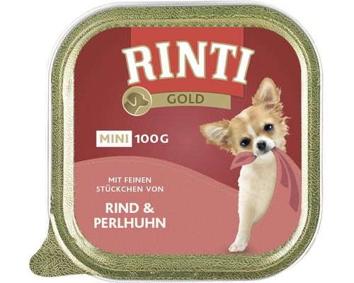RINTI gold Mini natvoer voor honden, rund & parelhoen, 100g