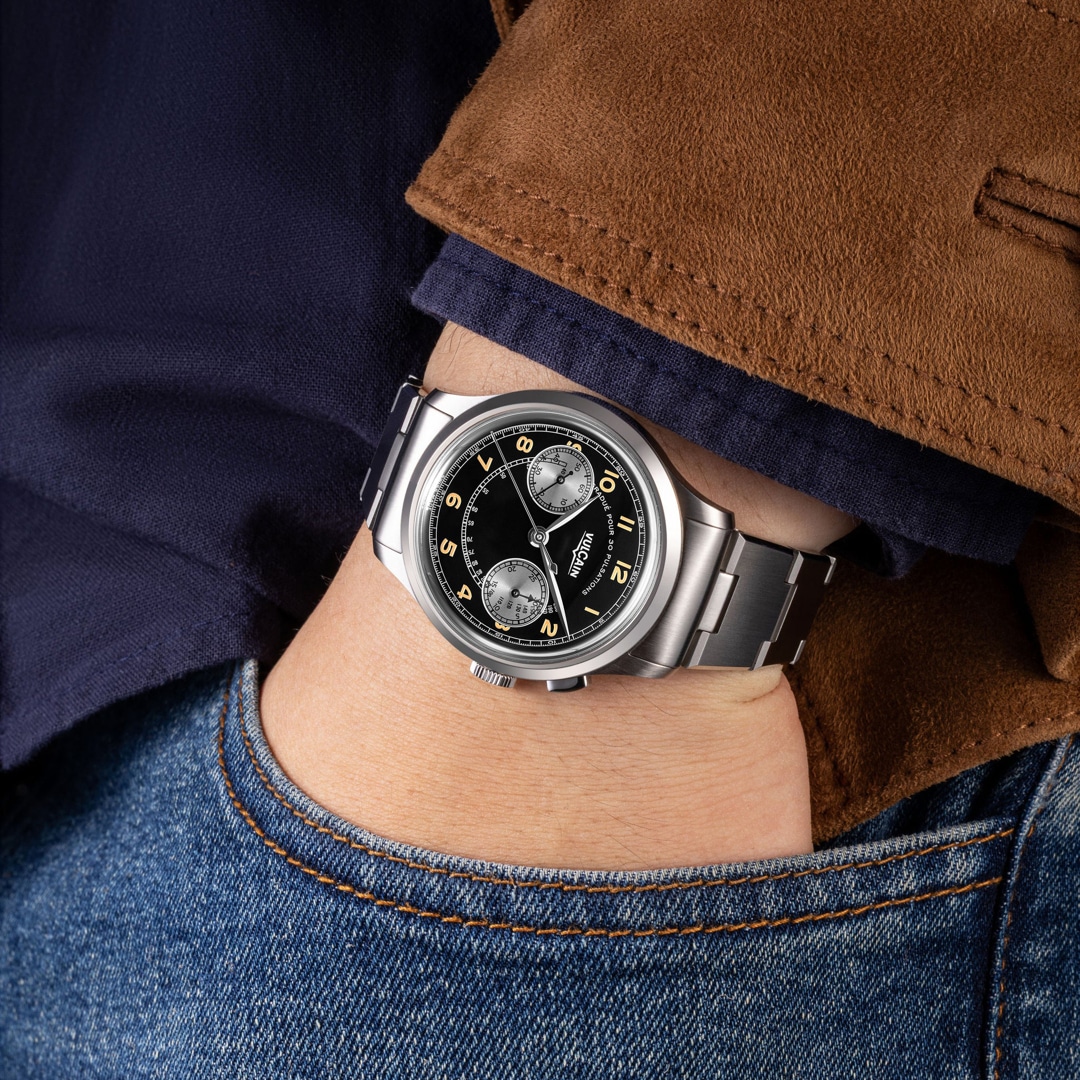 Vulcain Monopusher Heritage Black & White 39mm