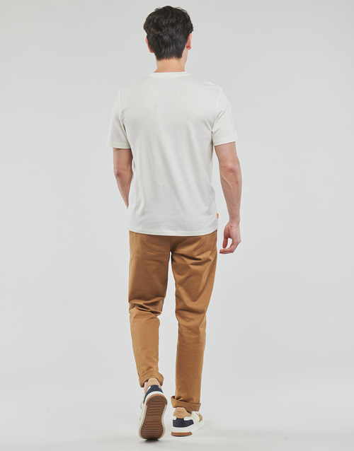 Timberland - SS REFIBRA LOGO GRAPHIC TEE REGULAR - Blanc