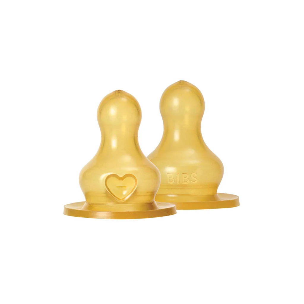 BIBS Flessenspeen - Latex - Medium Flow (2 stuks)