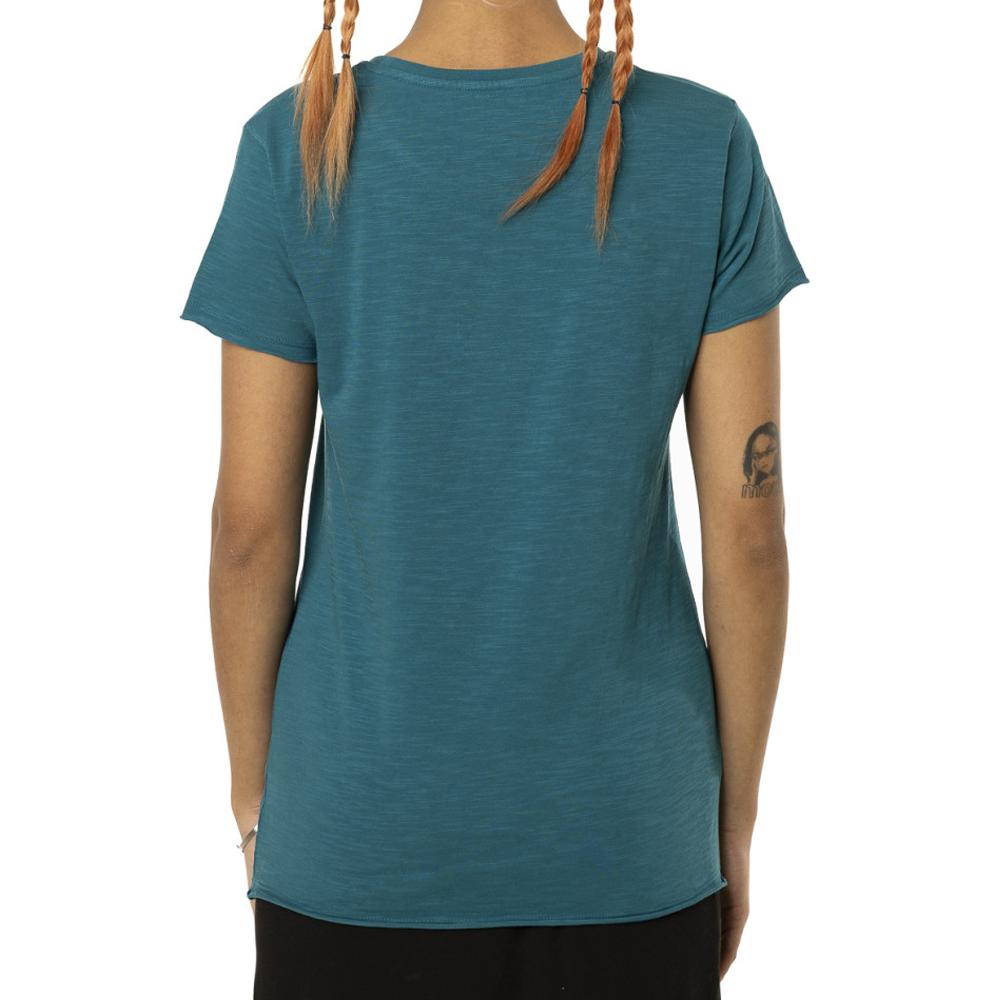 Von Dutch T-shirt Turquoise Femme Von Dutch Slub