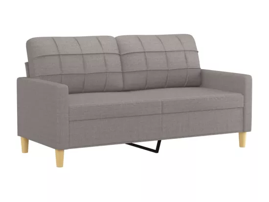 Ensemble de canapés 2 pièces avec coussins taupe tissu