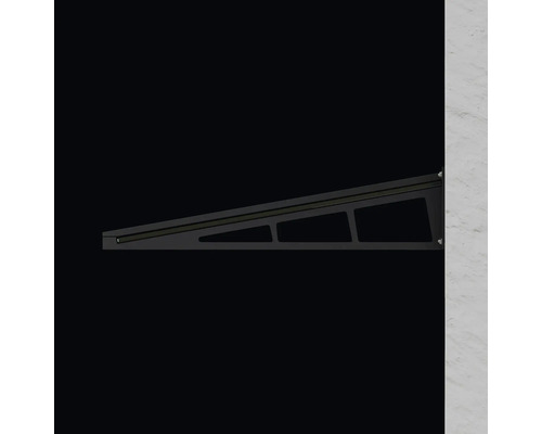ARON luifel, aanbouwmodel, Calais gelaagd veiligheidsglas, 150x105 cm, antraciet, zonder muuraansluitprofiel