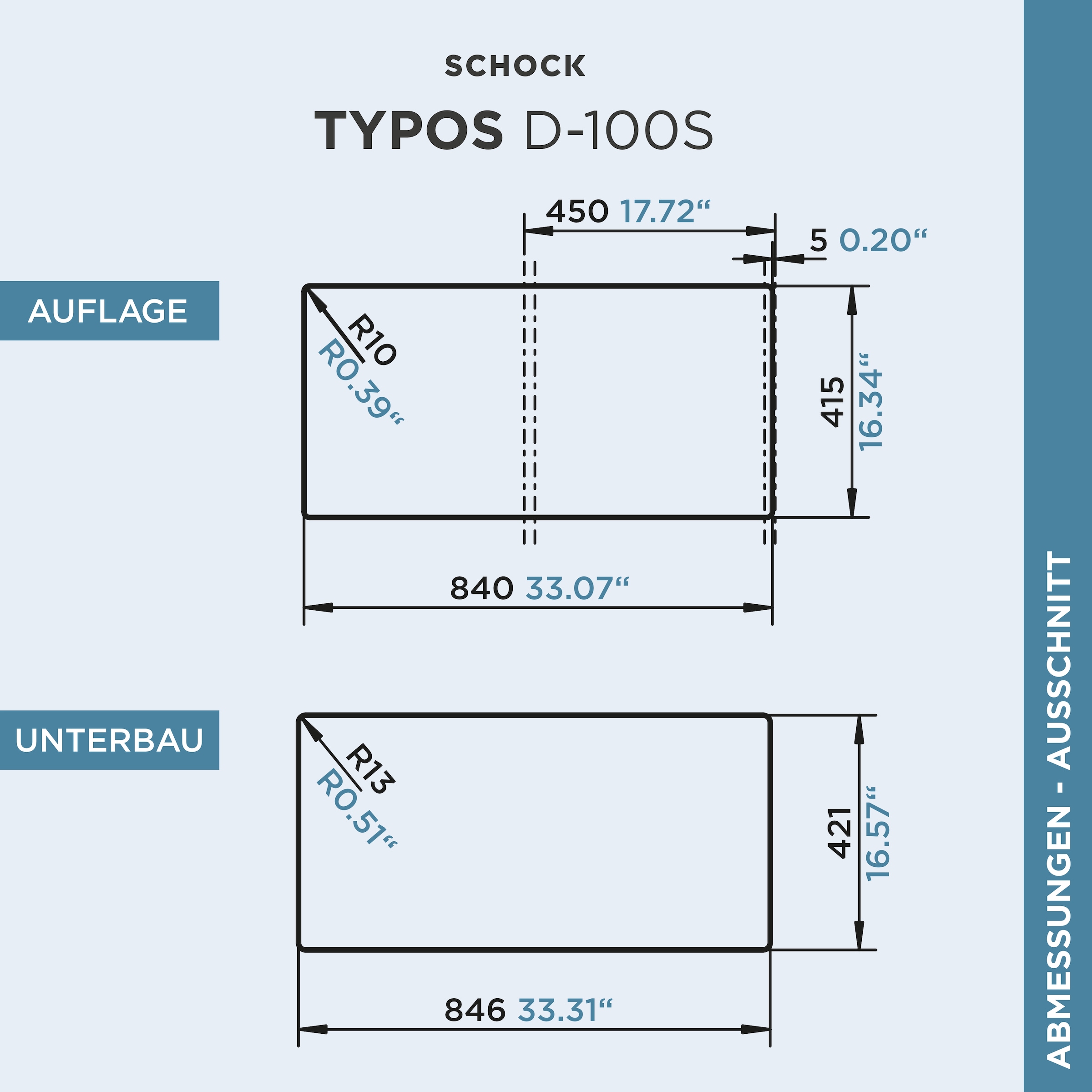 Schock Granitspüle »Typos D-100 S« mit Ablauf und Abtropffläche, links und rechts einbaubar