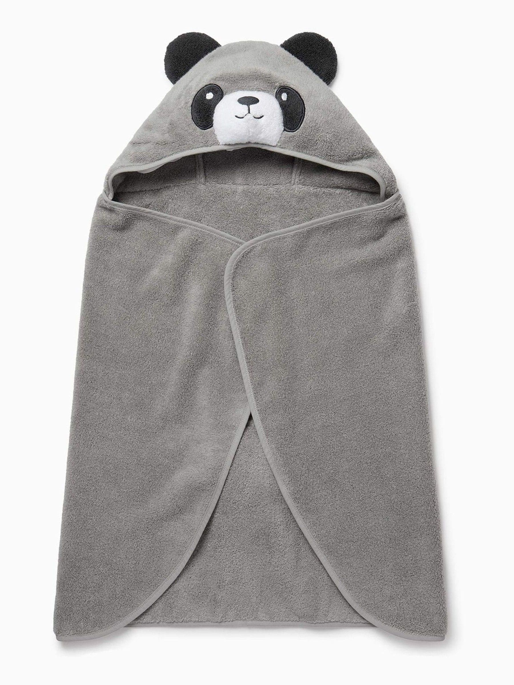 MORI Panda 100% katoenen superzachte kinderhanddoek met capuchon