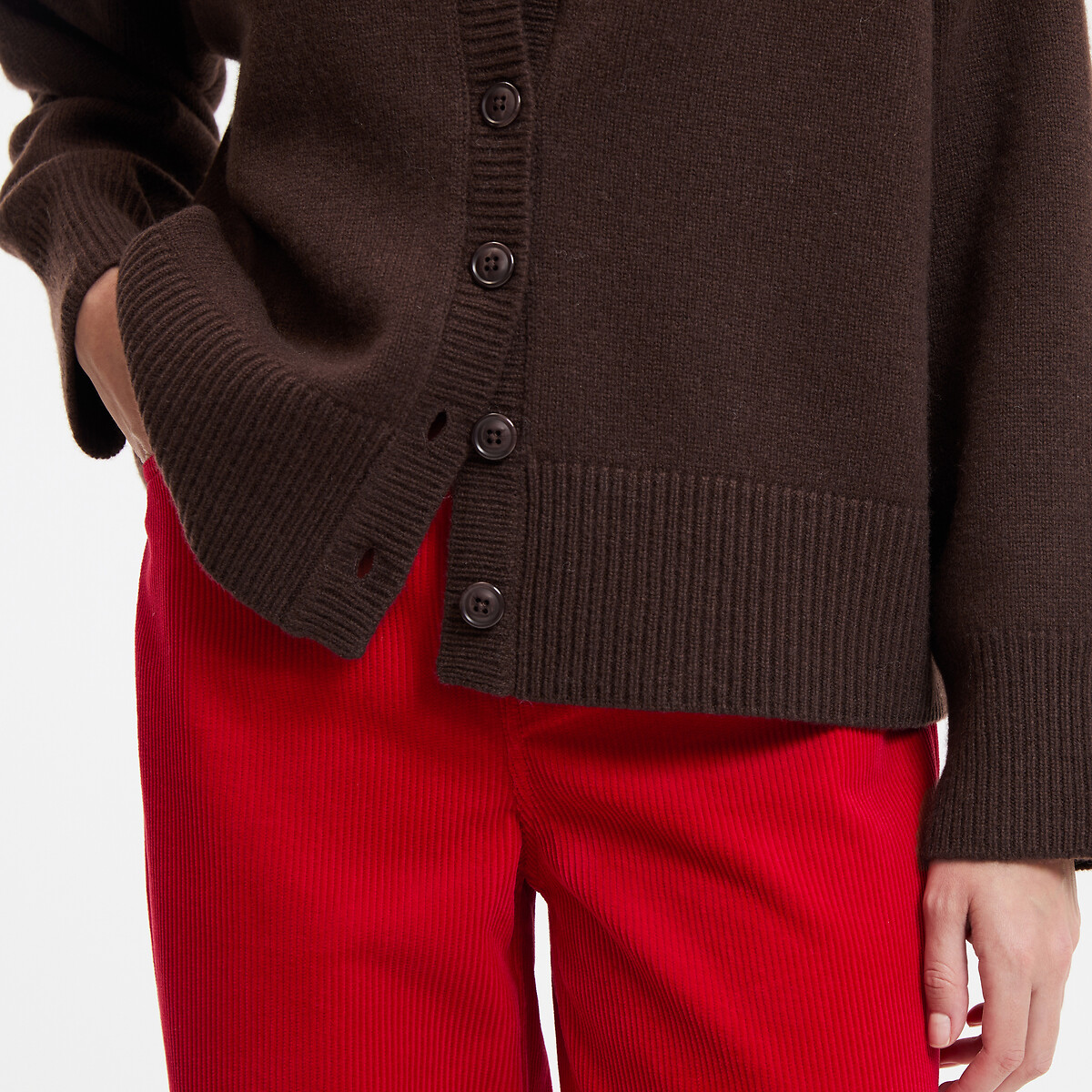 COLEÇÕES LA REDOUTE<br>Colete de lã em tricô grosso