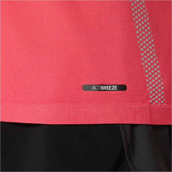 T-shirt running ASICS SEAMLESS SS TOP CORAL REEF/OASIS GREEN