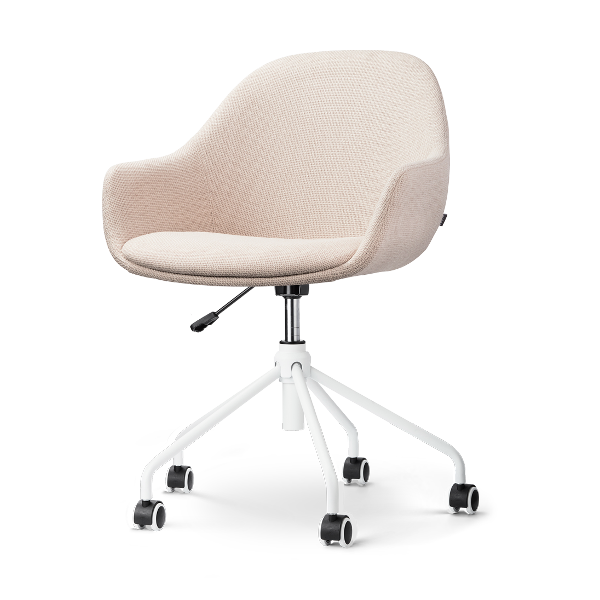 Bureaustoel Nout-Mae beige - wit onderstel