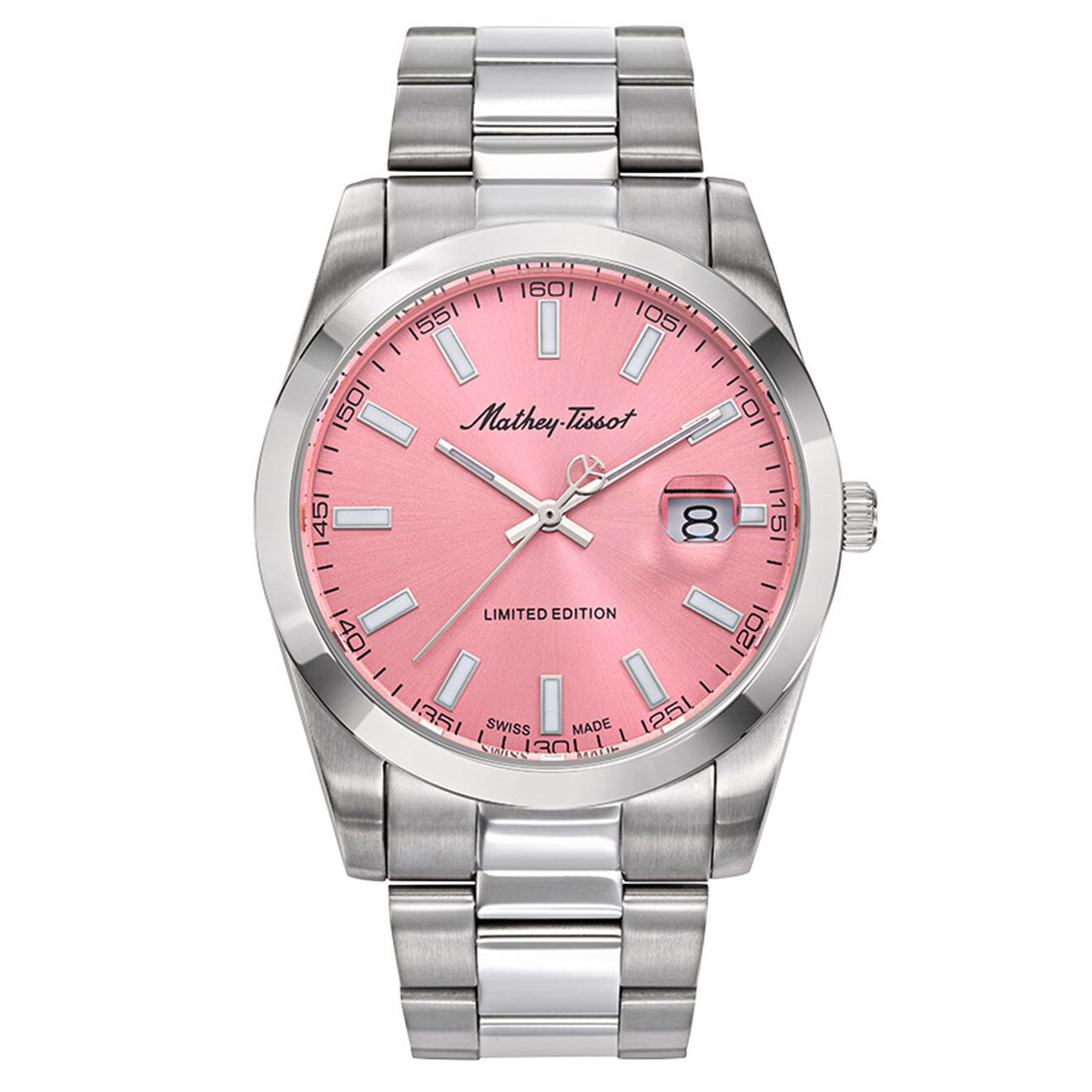 Mathey-Tissot Montre Mixte Quartz en Acier Mathy Sunray argentée