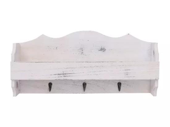 Porte-manteau mural Blanc 50x10x23 cm Bois