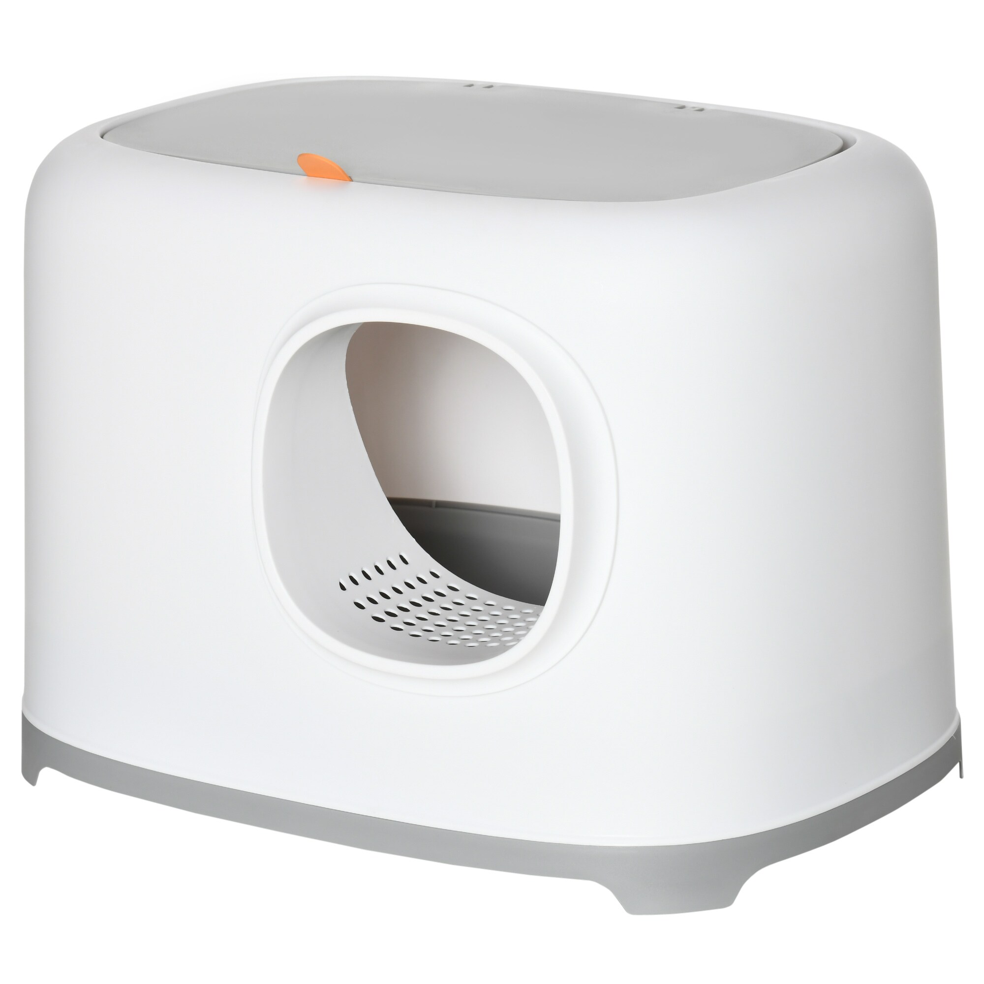 PawHut Katzentoilette mit kompaktem Design bunt 55L x 40B x 39H cm