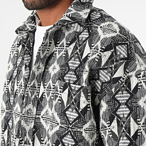 Surchemise Gris Blanc Noir