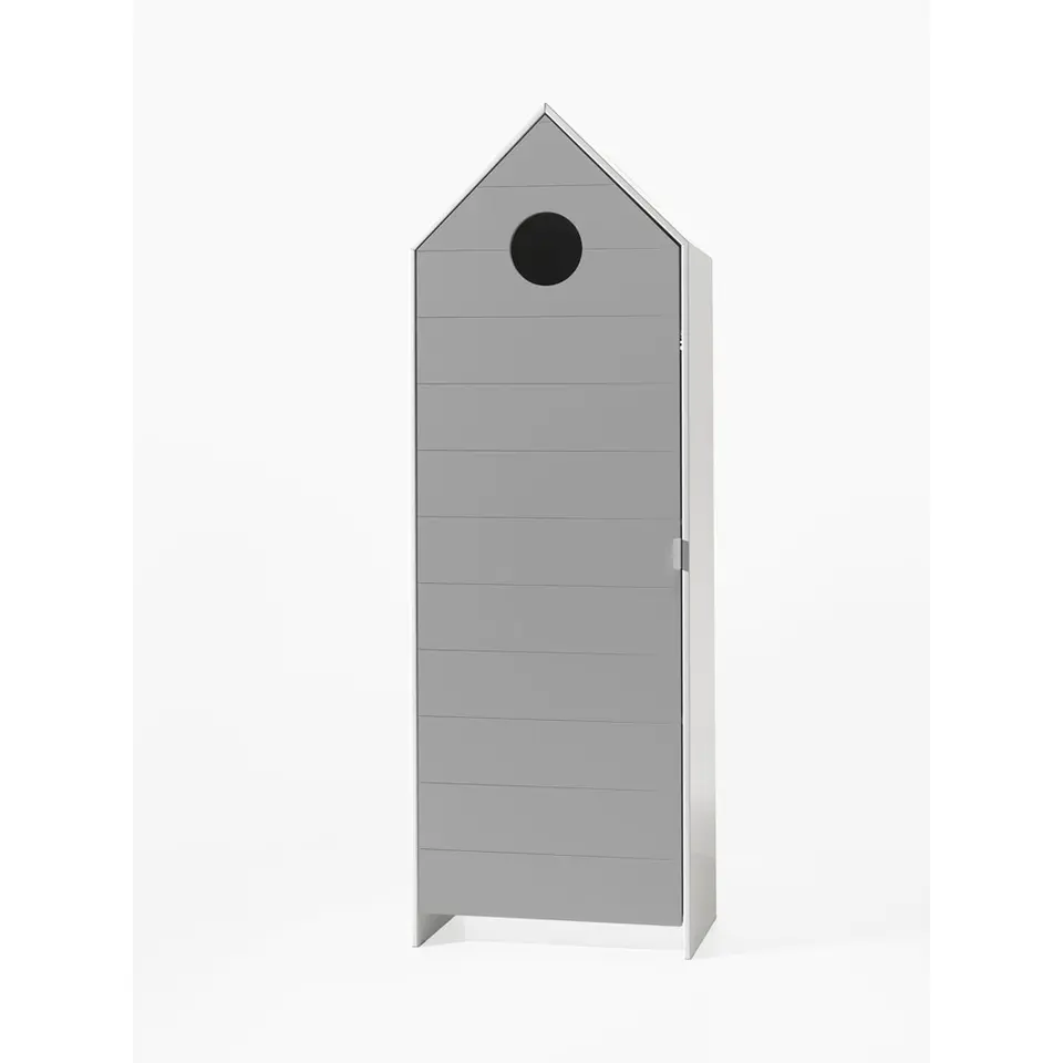 Vipack kledingkast Casimi 1 deurs - grijs - 171,5x57,6x37 cm