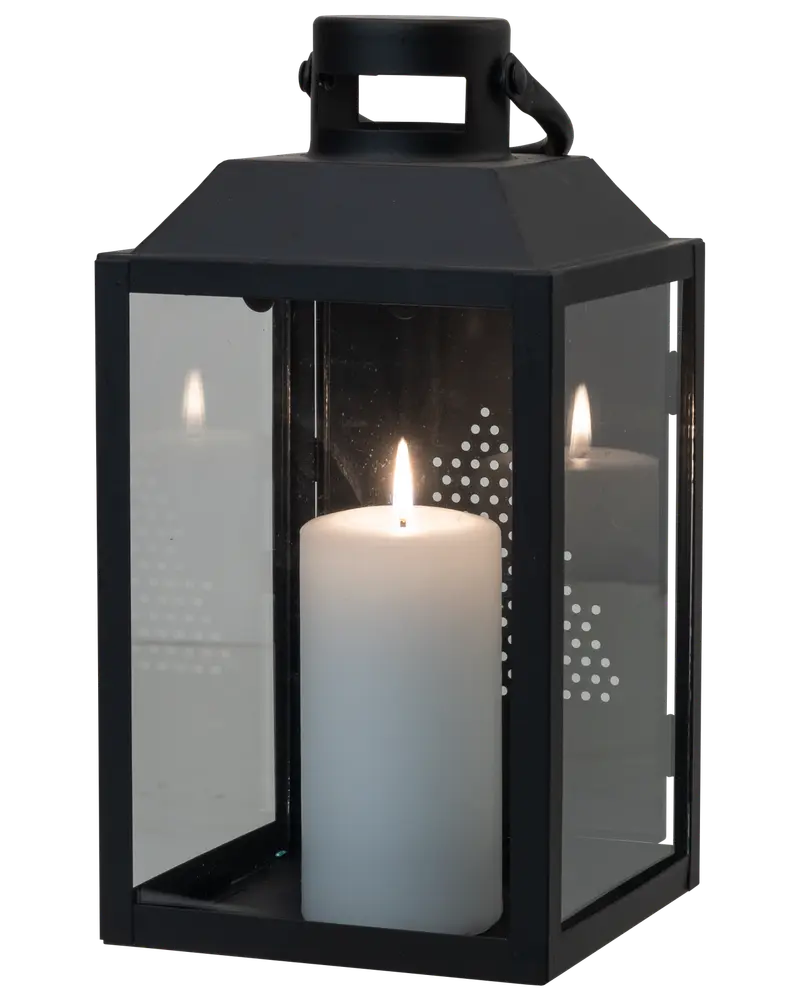 Lanterne 25 cm - sort