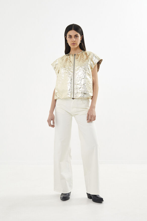 Rabens Saloner Cracked metal top - Romy Gold