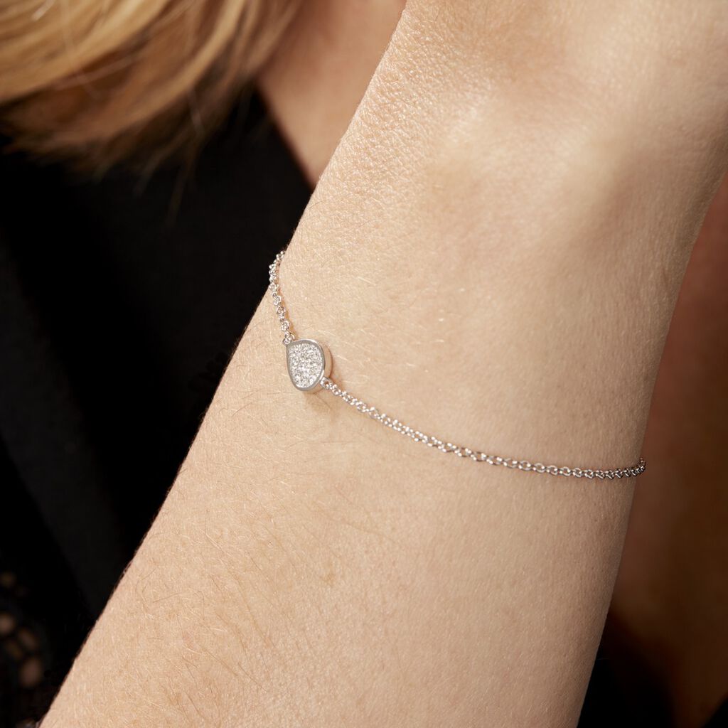 Bracelet Argent Tricoria Oxydes De Zirconium