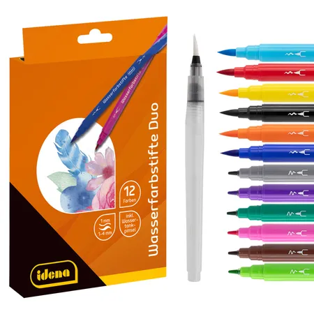 Idena Wasserfarbstifte Duo 12 Farben