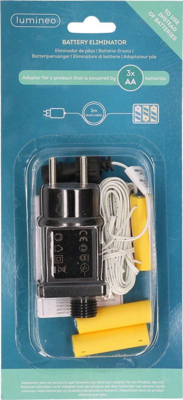 Adapter 3x AA batterij vervanger
