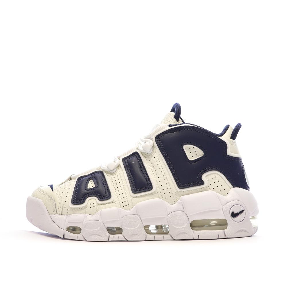 Nike Baskets Écru/Marine Garçon Nike Air More Uptempo