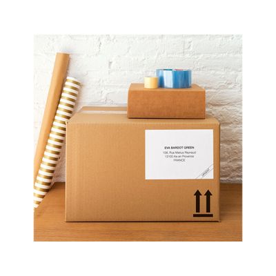 Apli Agipa - 20 Étiquettes adhésives blanches multi-usages - 210 x 148 mm - coins droits - réf 12918