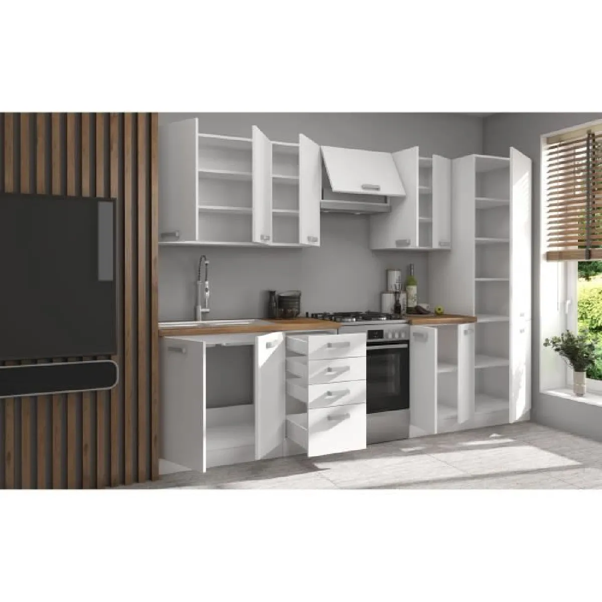 Cuisine ATLAS Complet - Blanc - 3m