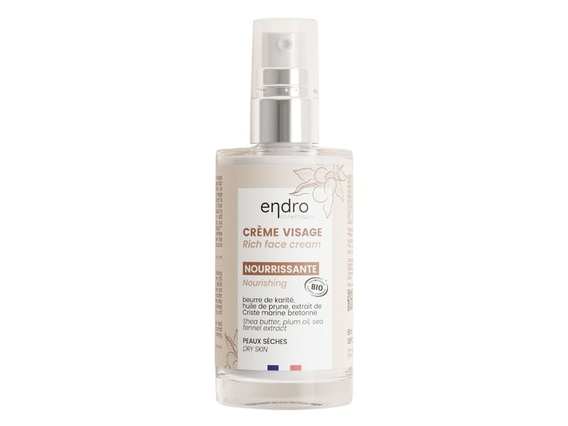 endro Pflegende Gesichtscreme 50 ml Natürliche Gesichtscreme für trockene Haut
