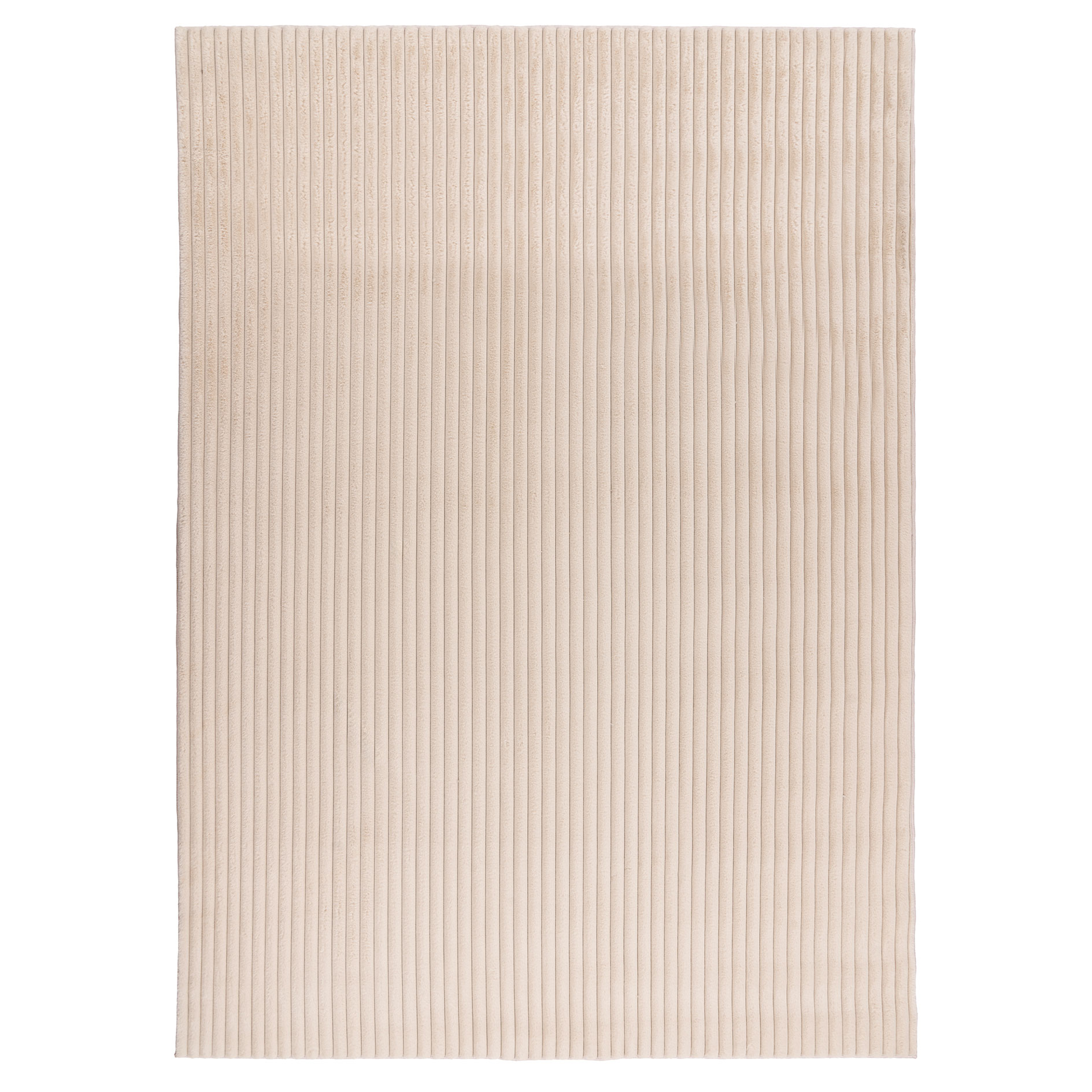 Kunstfellteppich - beige - 80x150 cm - Grobcordoptik