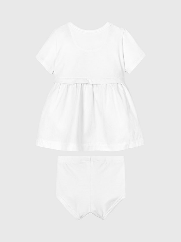 Conjunto de vestido de bebê com monograma