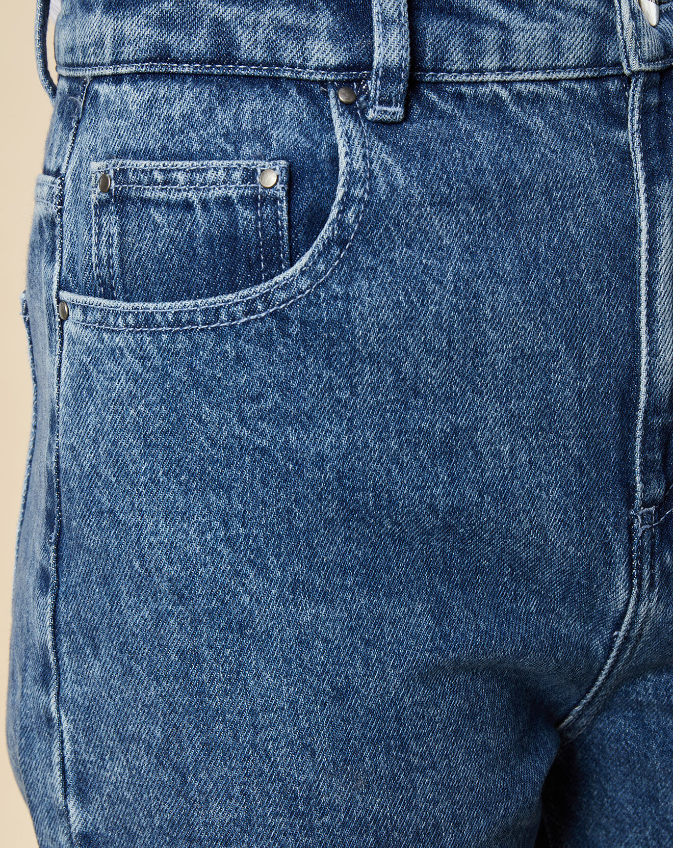 Chloé Stora Jean large en Toile de coton Ronda bleu