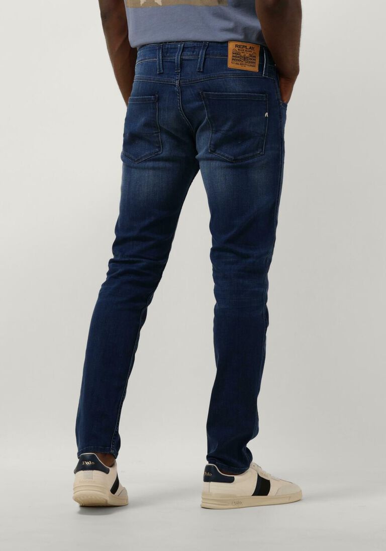 REPLAY blauwe replay slim fit jeans anbass pants