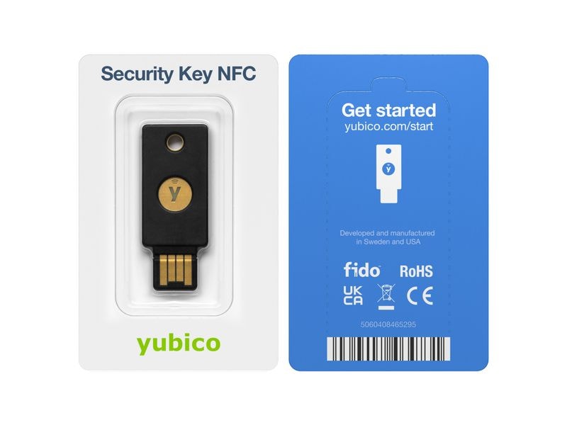 Yubico Security Key NFC FW 5.7 USB-A, 1 Stück Legen Sie die Messlatte für Sicherheit höher mit moderner FIDO-basierter phishing-resistenter MFA