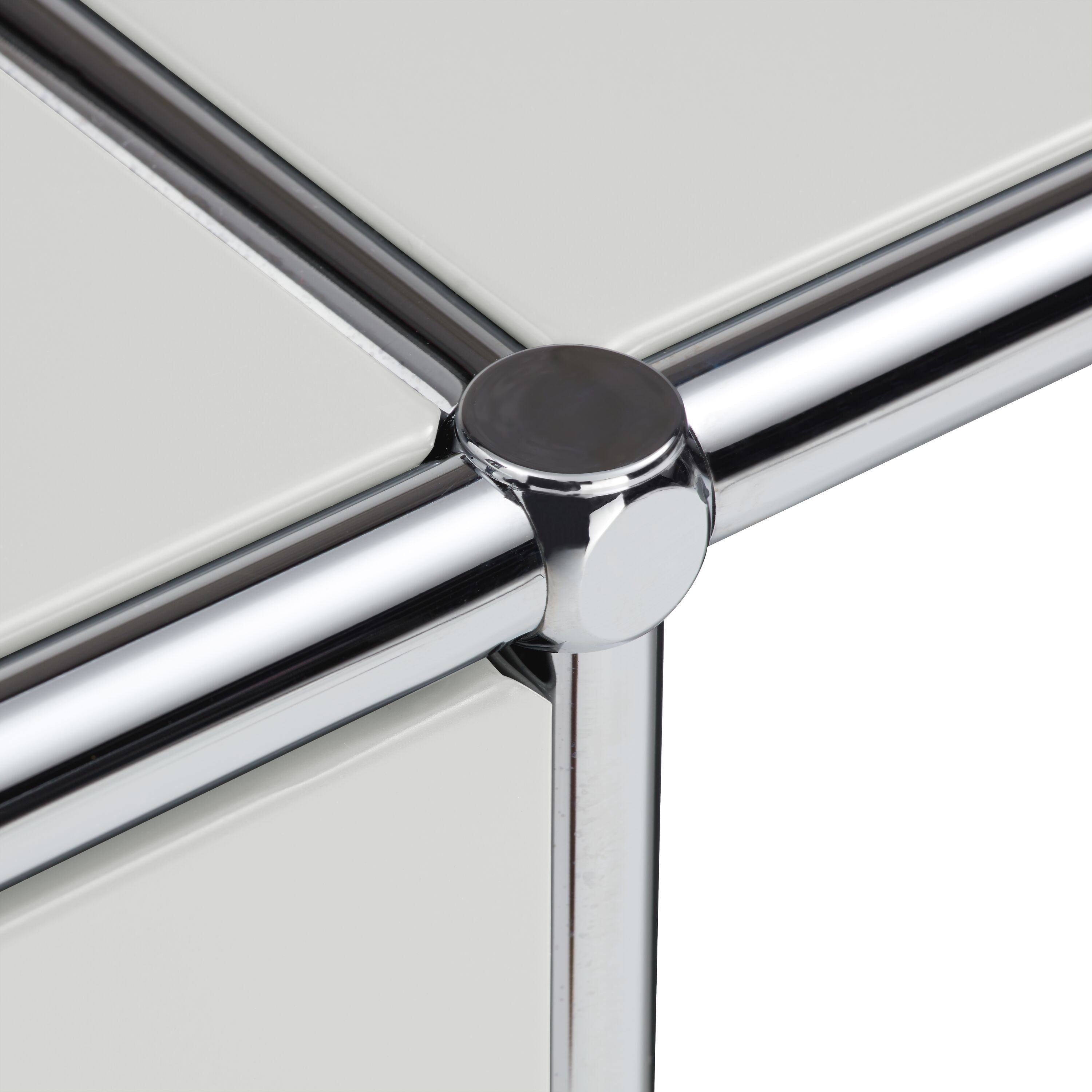 FLEXCUBE Schreibtisch - Hellgrau / B: 228.0 cm x T: 40.0 cm x H: 80.0 cm