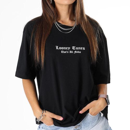 Tee Shirt Oversize Large Femme Tweety Graff Pink Noir