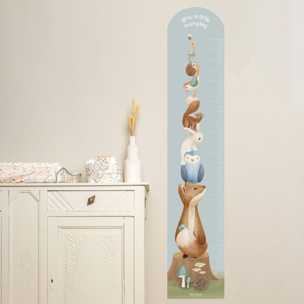 Little Dutch Muursticker Groeimeter Forest Friends 27,5 x 142 cm