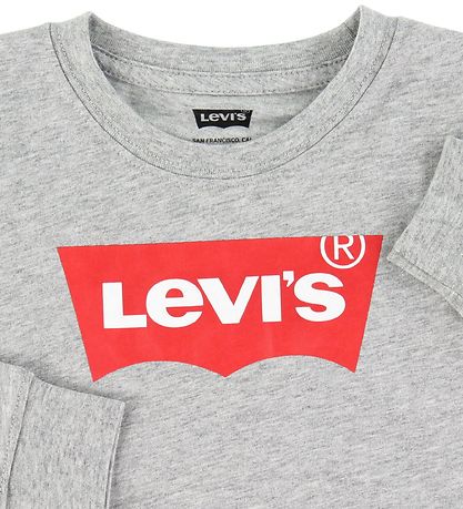 Levis Bluse - Batwing - Grey Heather m. Logo