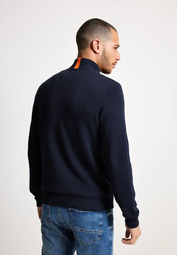Strickjacke in Unifarbe - deep navy blue