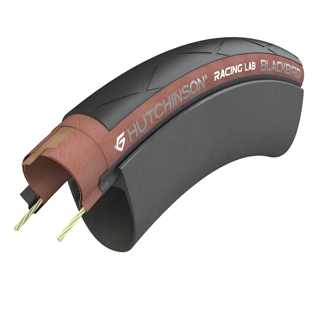 Hutchinson Blackbird TLR Racefiets Band Zwart/Skinwall