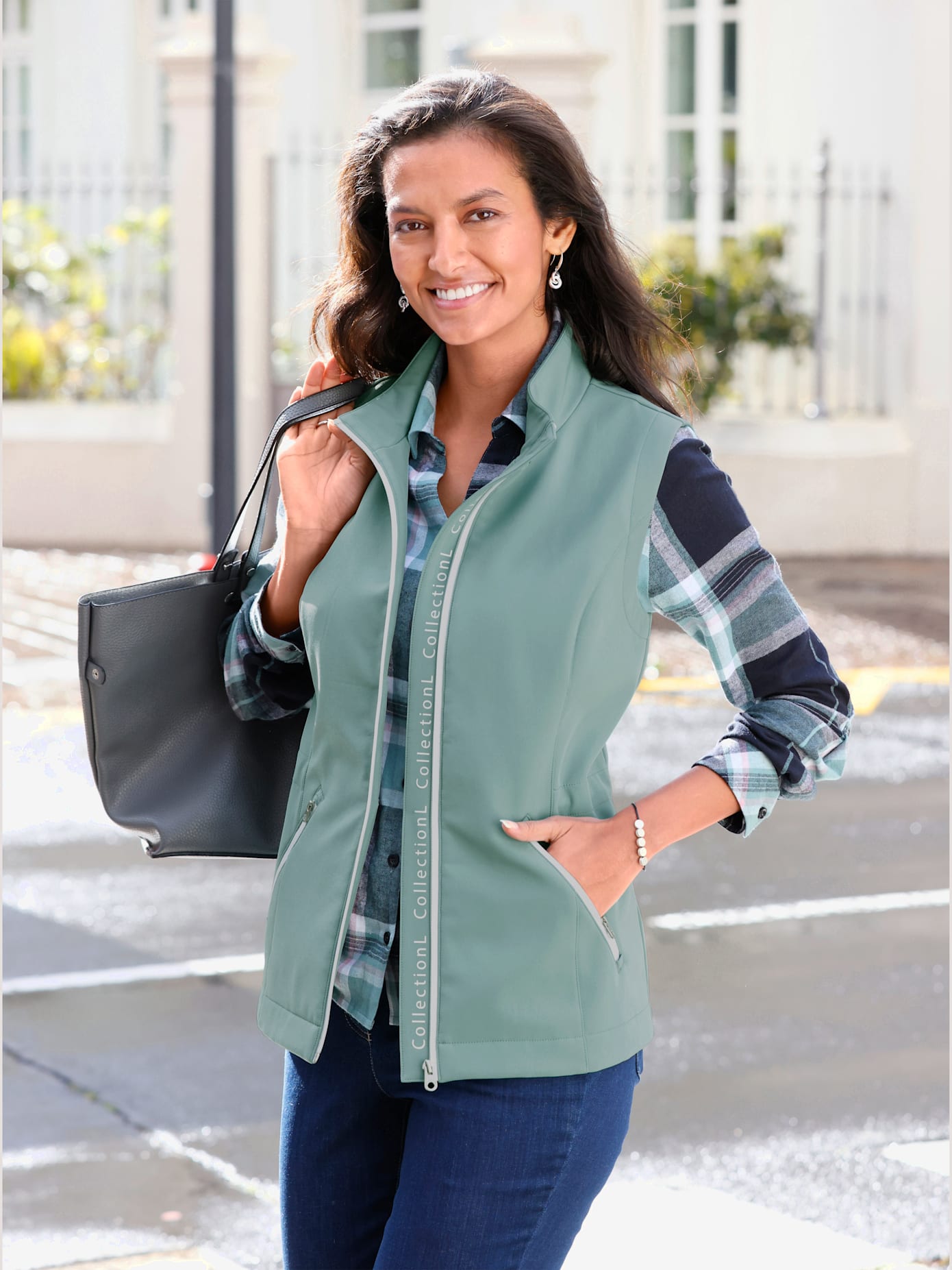 Gilet softshell inscription tendance à l'intérieur