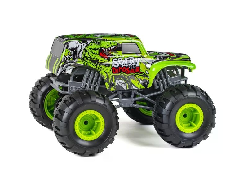 TEC-TOY Monster Truck Scary Monster Gyro & Sound, Grün, 1:1 4WD RC Monstertruck für Kinder ab 8 Jahren