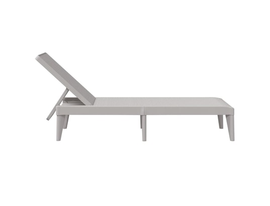 VIDAXL - Bain de soleil Chaise longue gris 186x60x29 cm pp