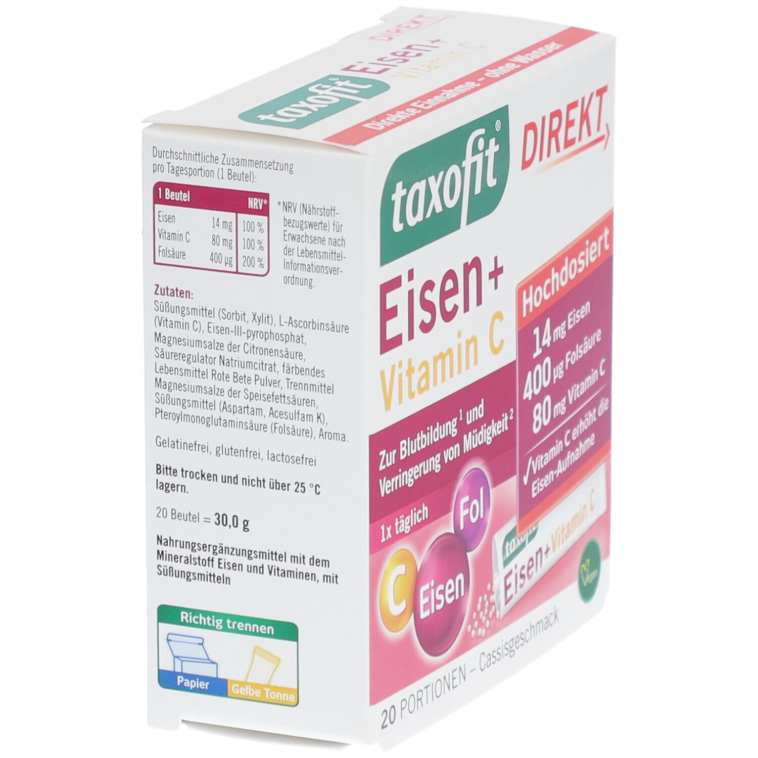 taxofit® Eisen + Vitamin C Direkt-Granulat
