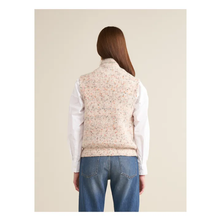 Bellerose Pull Sans Manches Lattem Laine Mérinos Extra Fine - Collection Femme | Ecru