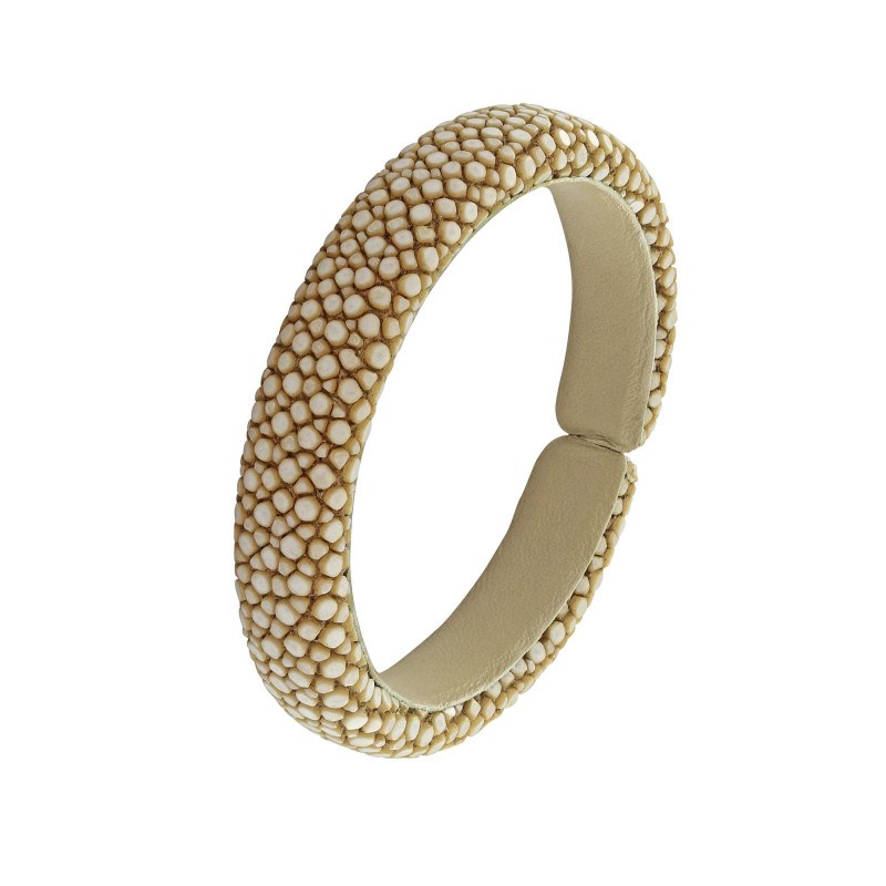 Bracelet Galuchat beige 10