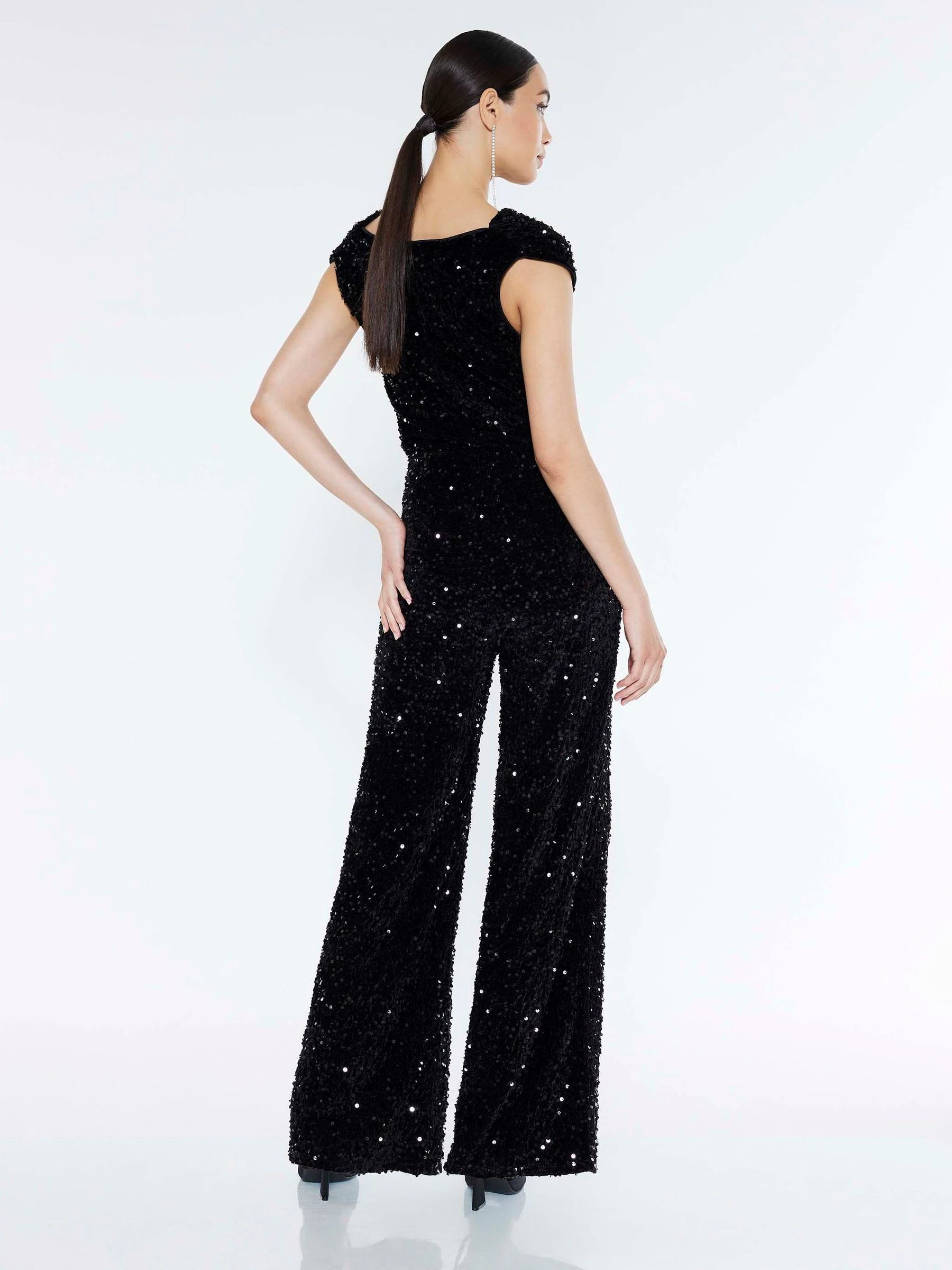 River Island Sequin Cowl Neck Jumpsuit