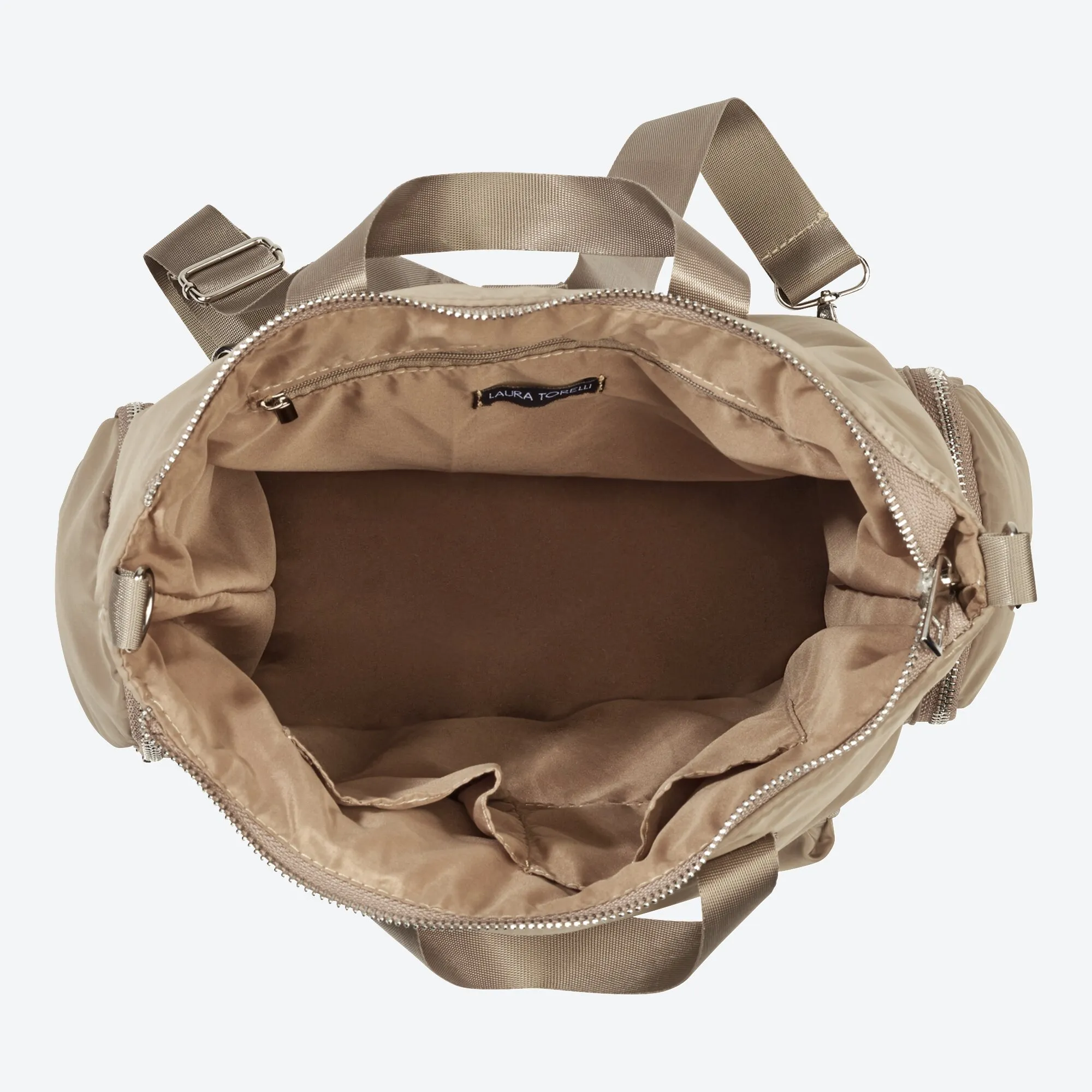 Damen-Rucksack mit 3 Reißverschluss-Taschen, ca. 30x34cm